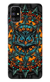 Angry Owl Art Samsung M51 Back Cover